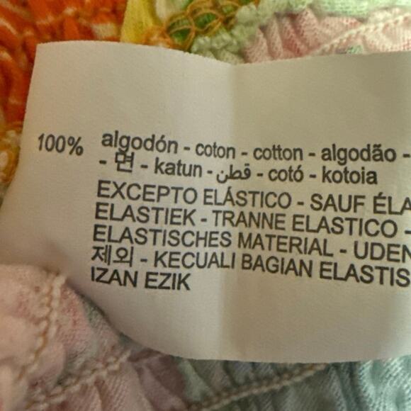 Zara Multicolor Floral Sleeveless Halter Smocked Cami Camisole Crop Tank Top M - Picture 5 of 5